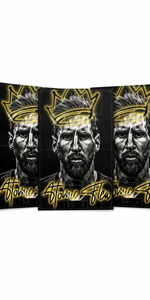 Atomic_Flea_Messi_10_Football_Poster_-_Pack_Of_3