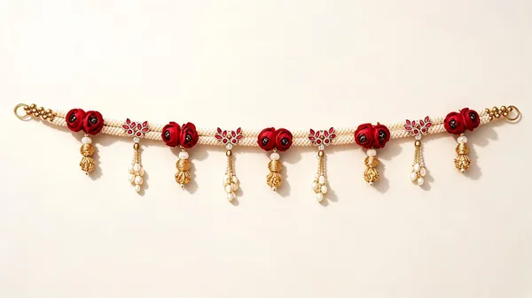 Plastic_Bead_Traditional_Red_Rose_Floral_Door_Toran