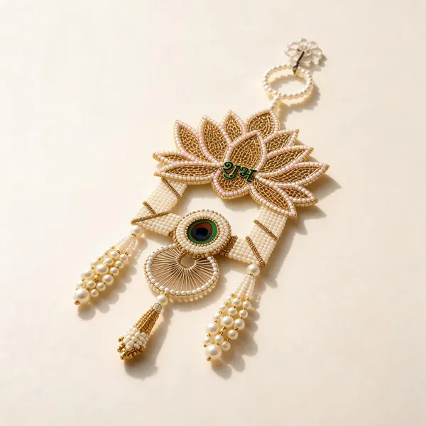 Plastic_Bead_Traditional_Lotus_Shubh_Labh_Door_Hanging_Set
