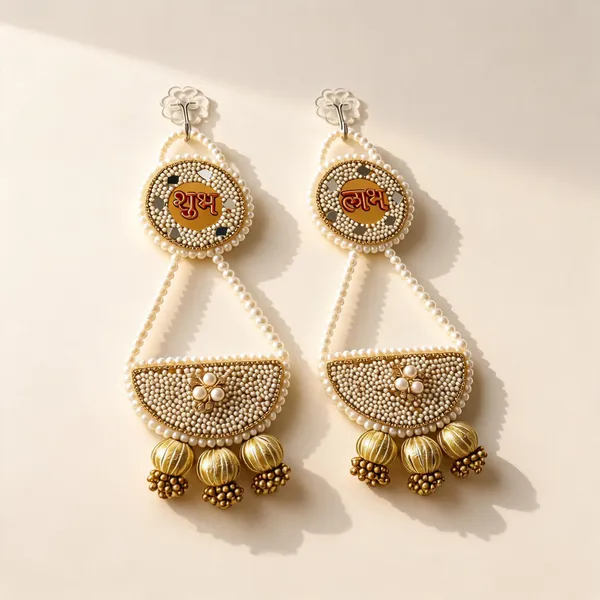 Plastic_Pearl_Bead_Traditional_Shubh_Labh_Door_Hanging_Set