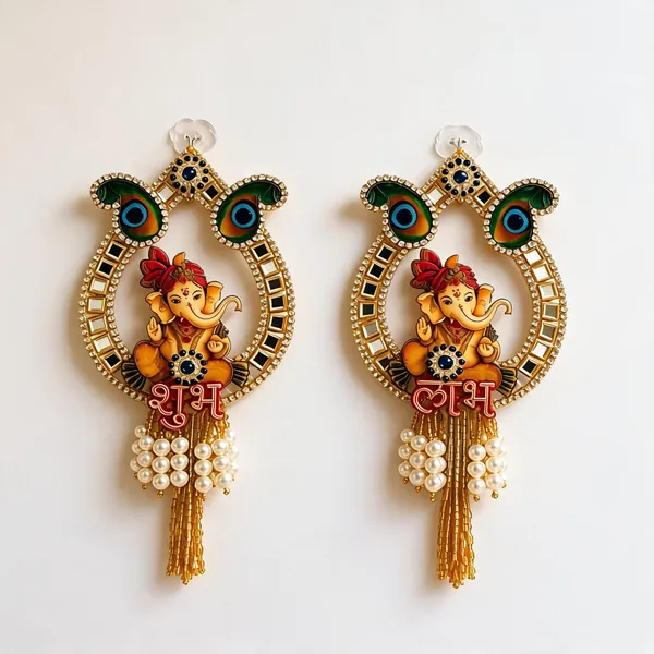 Plastic_Traditional_Ganesha_Shubh_Labh_Door_Hanging_Pair