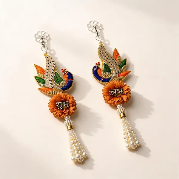 Polyester_Festive_Peacock_Shubh_Labh_Door_Hanging_Pair
