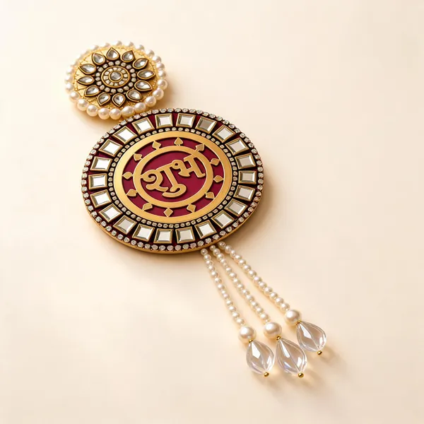 Plastic_Traditional_Medallion_Shubh_Labh_Wall_Hanging_Set