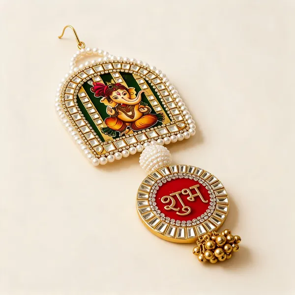 Plastic_Festive_Ganesha_Shubh_Labh_Gold_Tone_Door_Hanging