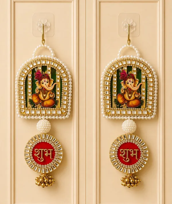 Plastic_Festive_Ganesha_Shubh_Labh_Gold_Tone_Door_Hanging