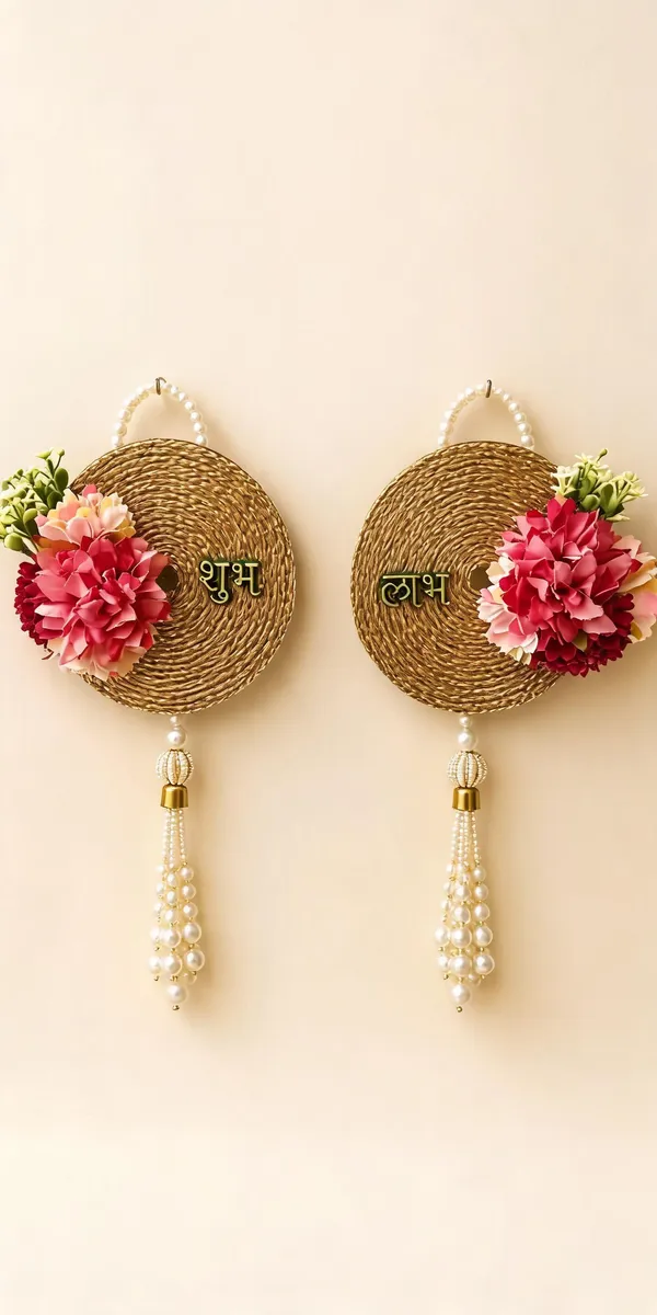 Plastic_Festive_Floral_Shubh_Labh_Gold_Tone_Door_Hanging_Pack_Of_2