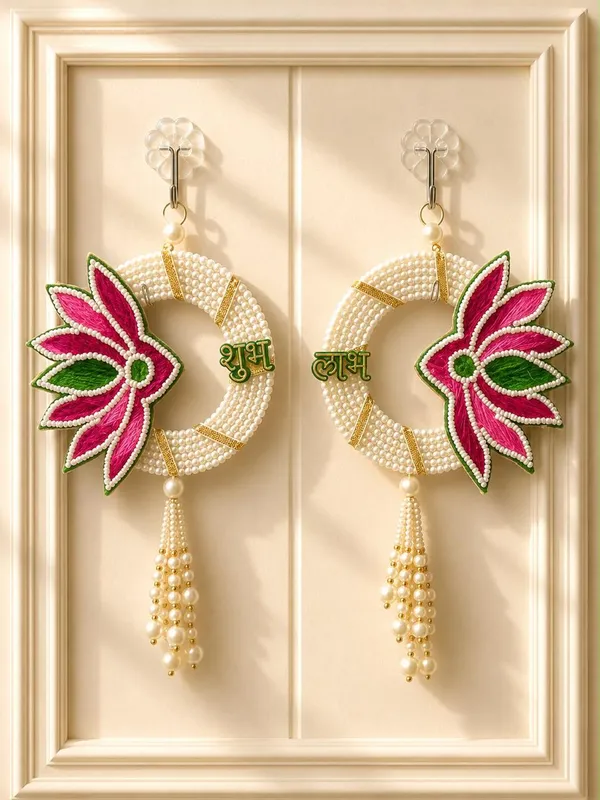 Plastic_Pearl_Traditional_Floral_Shubh_Labh_Door_Hanging_Pair