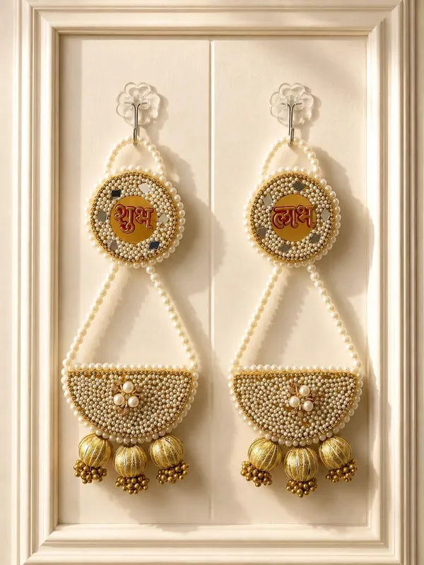 Plastic_Pearl_Bead_Traditional_Shubh_Labh_Door_Hanging_Set