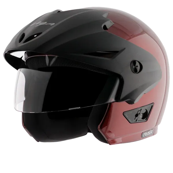 Vega_cruisr_burgundy_Abs_Open_Face_Motorcycle_Helmet