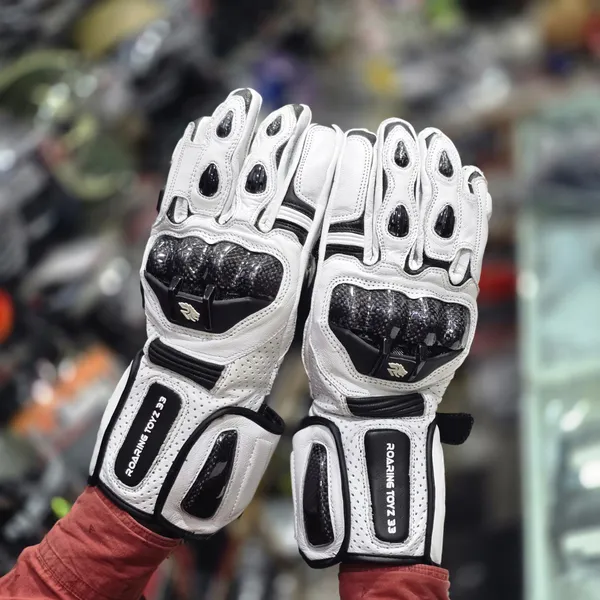 Roaring_Toyz_White_Black_Perforated_Leather_Knuckle_Guard_Riding_Gloves