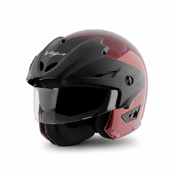 Vega_cruisr_burgundy_Abs_Open_Face_Motorcycle_Helmet