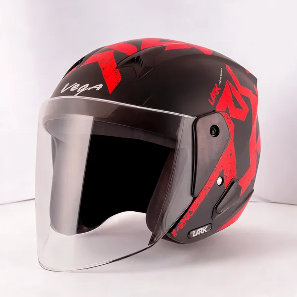 Vega_Black_Red_Abs_Open_Face_Motorcycle_Helmet