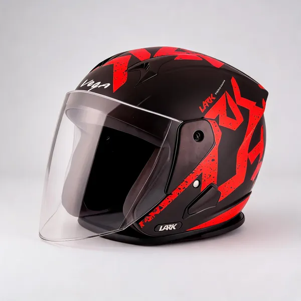 Vega_Black_Red_Abs_Open_Face_Motorcycle_Helmet