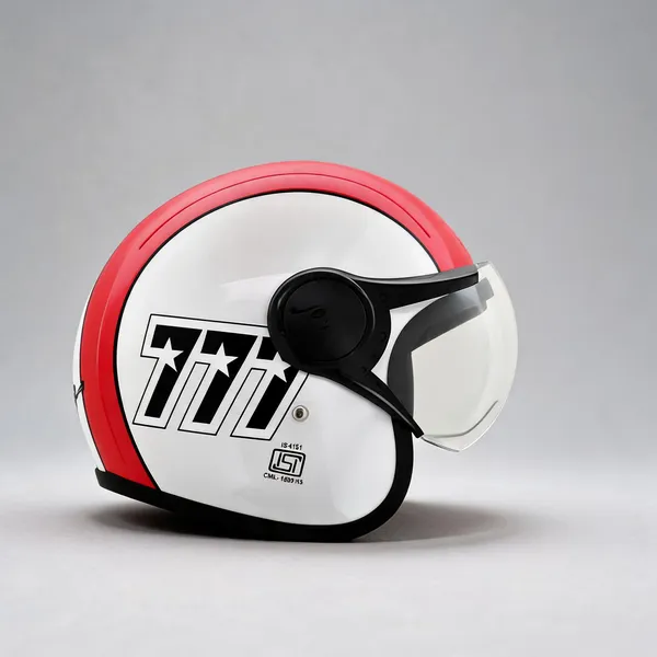 Vega_White_Red_Open_Face_Motorcycle_Helmet_With_Visor