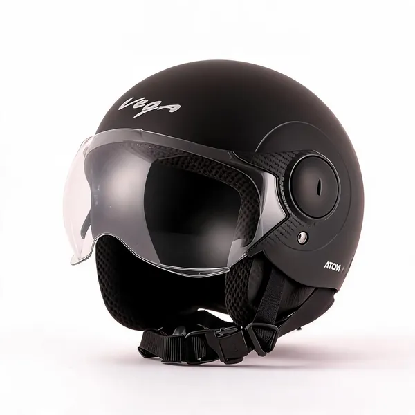 Vega_Black_Open_Face_Motorcycle_Helmet_Wraparound_Visor