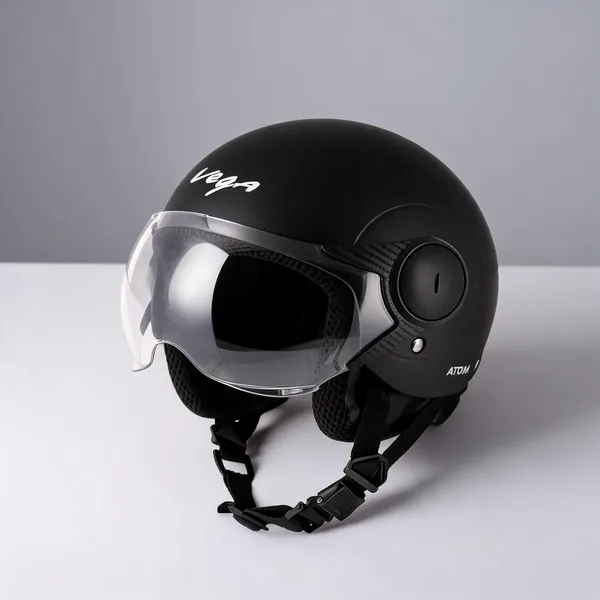 Vega_Black_Open_Face_Motorcycle_Helmet_Wraparound_Visor
