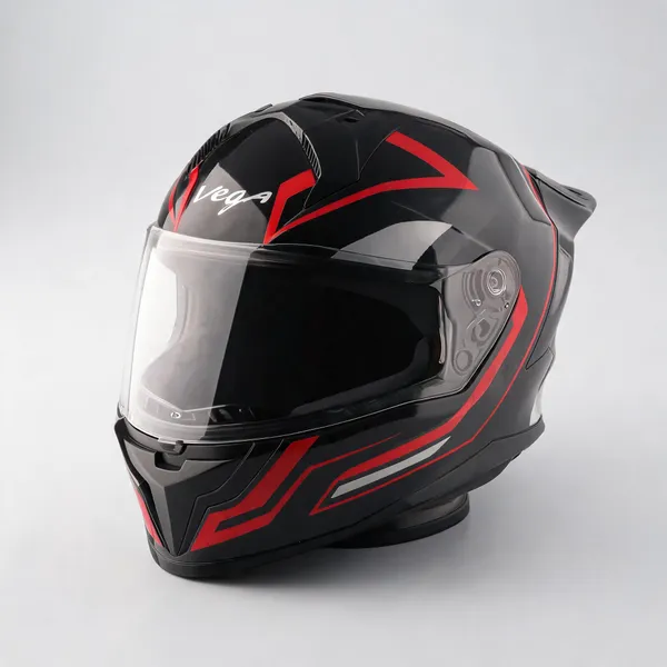 Vega_Black_Full_Face_Motorcycle_Helmet_With_Clear_Visor