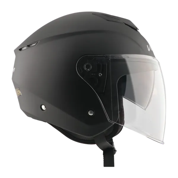 Vega_Black_Abs_Open_Face_Motorcycle_Helmet_With_Clear_Visor