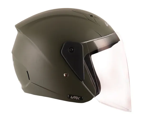Vega_Olive_Open_Face_Motorcycle_Helmet_With_Extended_Visor