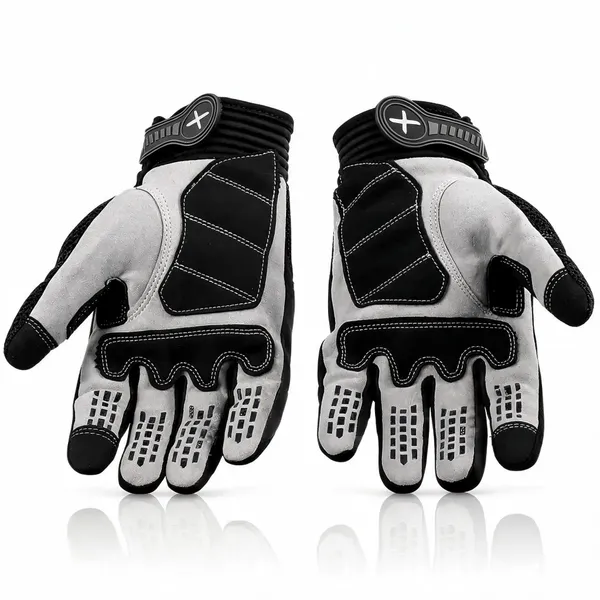 Axor_Black_Grey_Mesh_Clarino_Motorcycle_Riding_Gloves