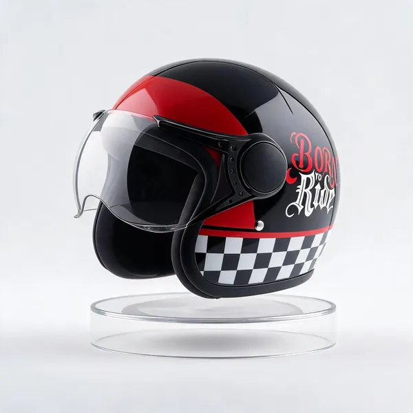 Vega_Black_Red_Checkerboard_Open_Face_Motorcycle_Helmet