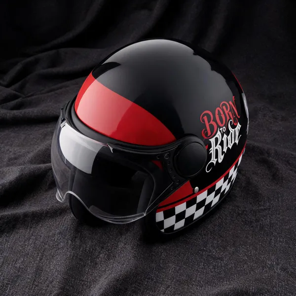 Vega_Black_Red_Checkerboard_Open_Face_Motorcycle_Helmet