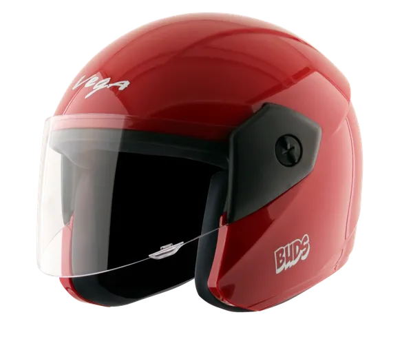 Vega_Red_Abs_Open_Face_Motorcycle_Helmet_With_Clear_Visor