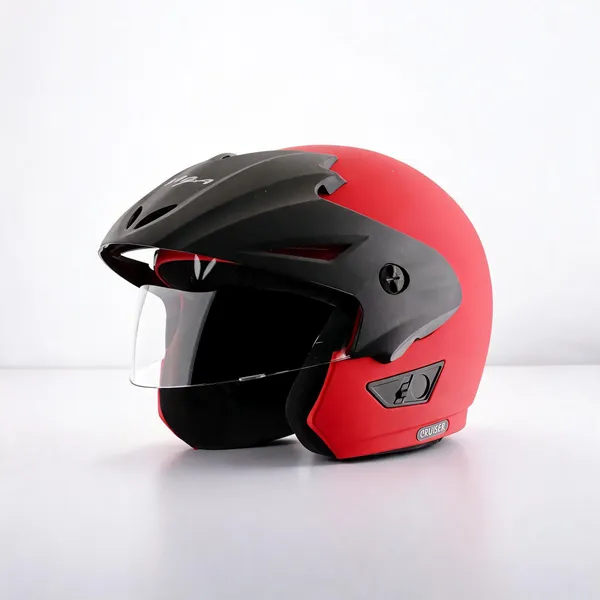Vega_Red_&_Black_Abs_Open_Face_Motorcycle_Helmet