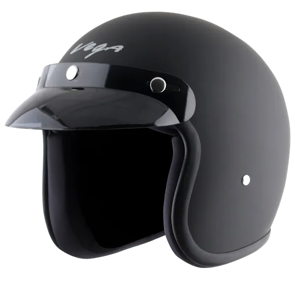 Vega_Black_Open_Face_Motorcycle_Helmet_With_Front_Visor