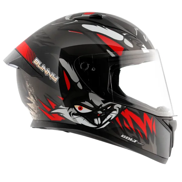 Vega_bolt_bunny_Black_Wolf_Graphic_Abs_Full_Face_Motorcycle_Helmet