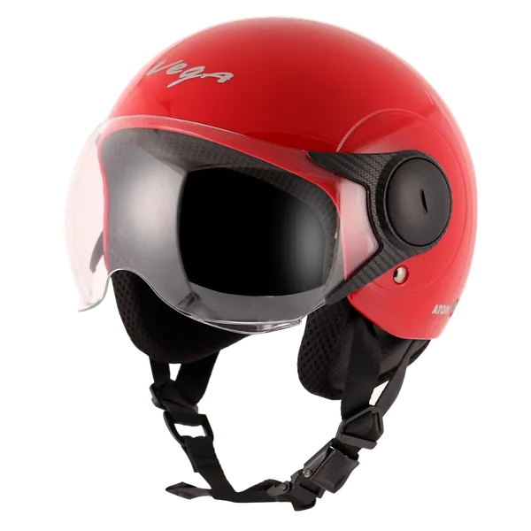 Vega_Red_Abs_Open_Face_Motorcycle_Helmet_Clear_Visor