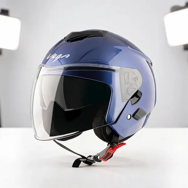 Vega_Blue_Open_Face_Motorcycle_Helmet_With_Clear_Visor