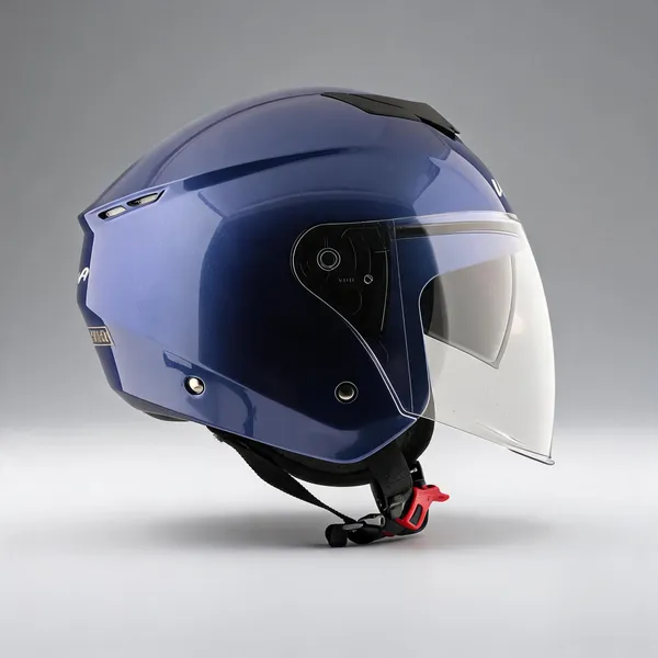 Vega_Blue_Open_Face_Motorcycle_Helmet_With_Clear_Visor