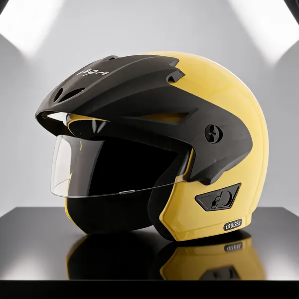Vega_Yellow_Black_Abs_Cruiser_Motorcycle_Helmet