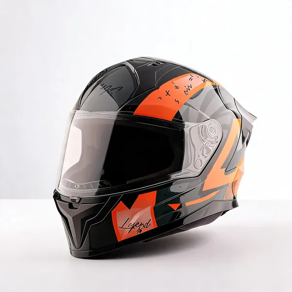 Vega_Black_Orange_Graphic_Full_Face_Helmet_With_Spoiler