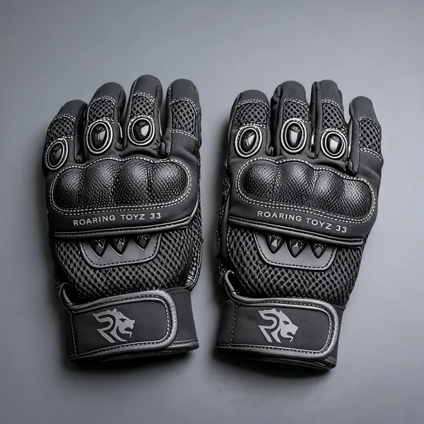 Roaring_Toyz_33_Black_3D_Mesh_Knuckle_Guard_Motorcycle_Riding_Gloves
