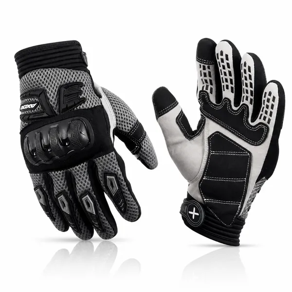 Axor_Black_Grey_Mesh_Clarino_Hard-Shell_Knuckle_Riding_Gloves