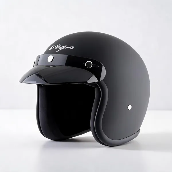Vega_Black_Open_Face_Motorcycle_Helmet_With_Front_Visor