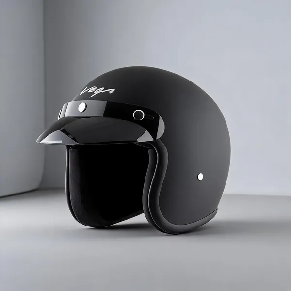 Vega_Black_Open_Face_Motorcycle_Helmet_With_Front_Visor