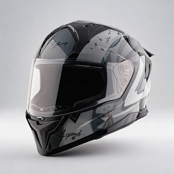 Vega_Black_Grey_Graphic_Full_Face_Motorcycle_Helmet