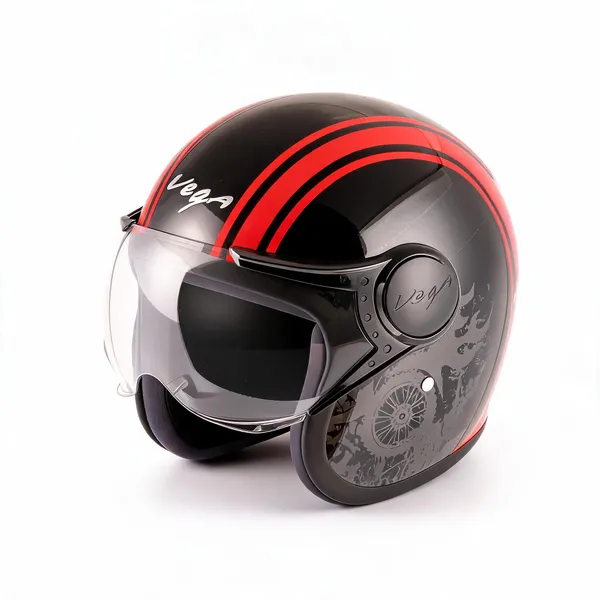 Vega_Black_Red_Racing_Stripe_Abs_Open_Face_Motorcycle_Helmet