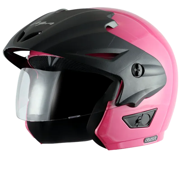 Vega_Pink_Black_Abs_Open_Face_Motorcycle_Helmet