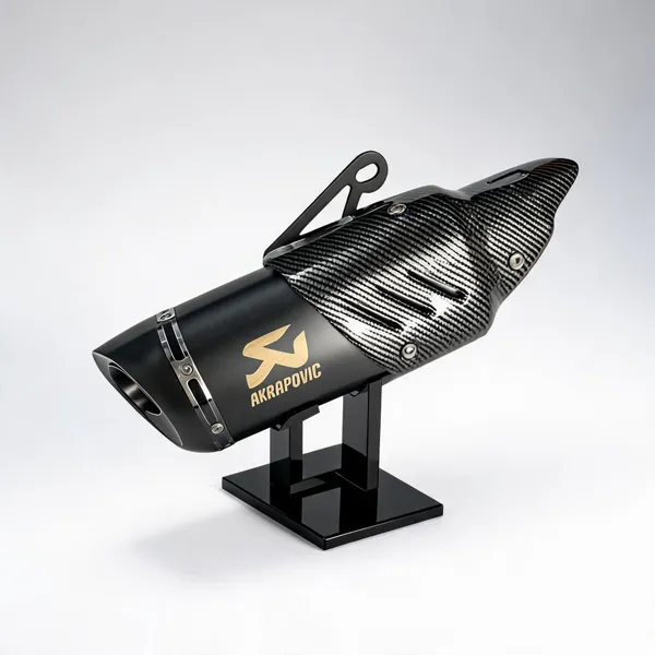Black_Stainless_Steel_Motorcycle_Exhaust_Muffler_With_Carbon-Pattern_Heat_Shield