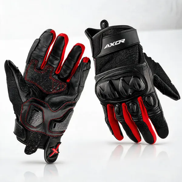 Axor_Black_Polyamide_Mesh_Molded_Knuckle_Motorcycle_Riding_Gloves