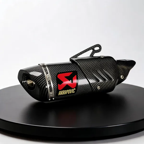 Black_Carbon_Fibre_Pattern_Stainless_Steel_Motorcycle_Exhaust_Muffler