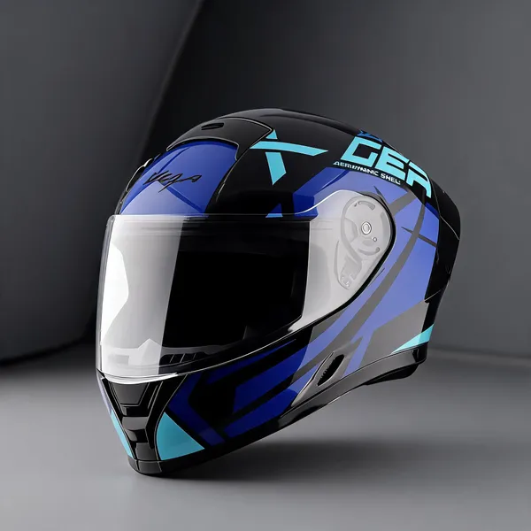 Vega_Blue_Black_Abs_Full_Face_Motorcycle_Helmet