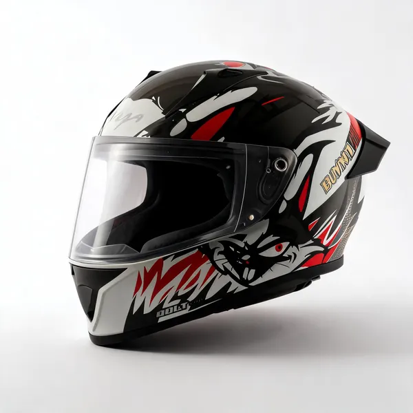 Vega_Black_Red_Graphic_Full_Face_Motorcycle_Helmet