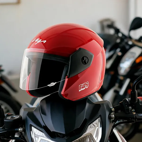 Vega_Red_Abs_Open_Face_Motorcycle_Helmet_With_Clear_Visor