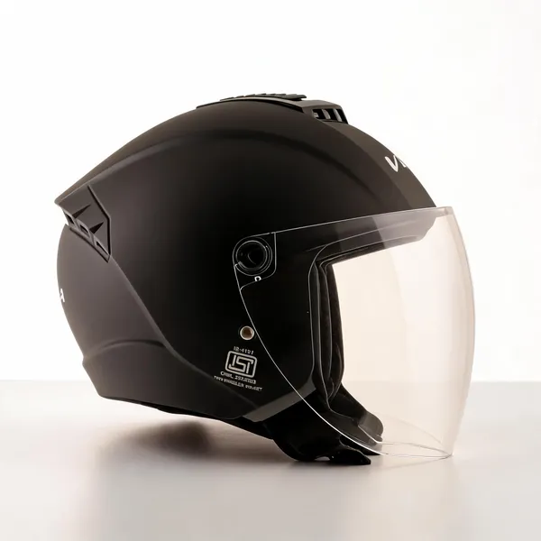 Vega_Black_Matte_Abs_Open_Face_Motorcycle_Helmet