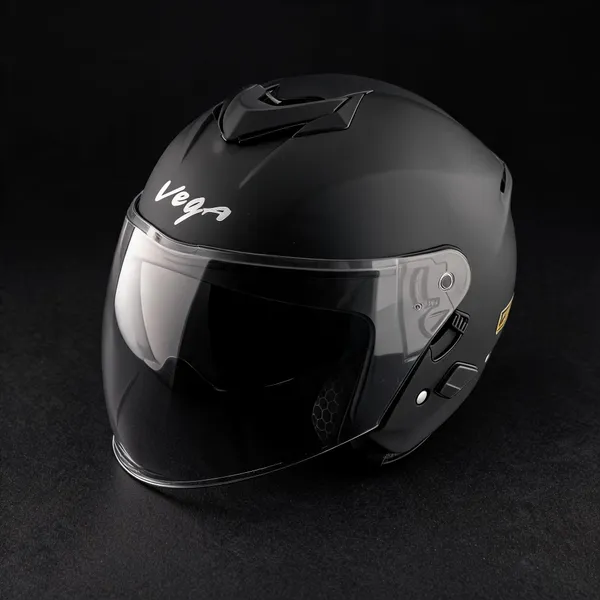 Vega_Black_Abs_Open_Face_Motorcycle_Helmet_With_Clear_Visor